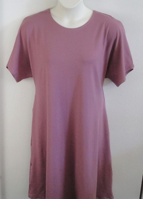 Mauve Pink Cotton Knit Post Surgery Gown - Orgetta