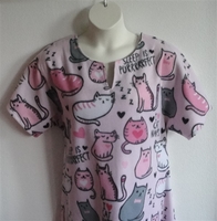 Image Abby FLEECE Nightgown - Pink Cat