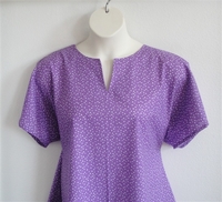 Image Gracie Shirt - Purple Triangles - Cotton Woven (3X only)