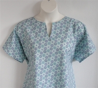 Image Gracie Shirt - Aqua Floral Burst