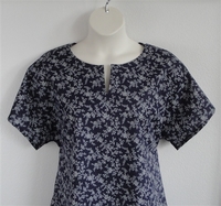 Image Gracie Shirt - Navy Floral Vine