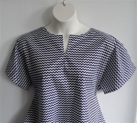 Image Gracie Shirt - Navy/White Chevron