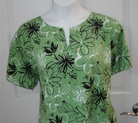 Image Gracie Shirt - Lime Green Floral Poly