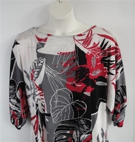 Image Libby Shirt - Red/Black Tropical Acetate Blend Knit (XS & S Only)