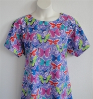 Image Orgetta FLANNEL Nightgown - Purple Butterfly (S & L only)