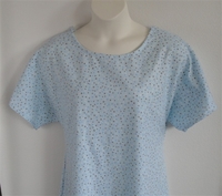 Image Orgetta FLANNEL Nightgown - Blue/Brown Dot
