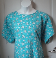 Image Orgetta FLANNEL Nightgown - Turquoise Dot Floral