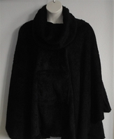 Image Riley Cape/Poncho - Mocha Brown - Chenille Fleece Sweater