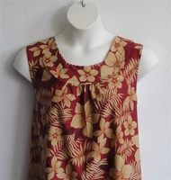 Image Sara Shirt - Rust Tropical Poly Knit