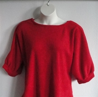 Image Jan Sweater - Red Chenille Fleece Sweater Knit (2X only)