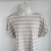 Image Tracie Shirt - Tan Stripe Rayon Knit