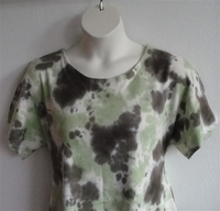 Image Tracie Shirt - Olive/Green Tie Dye Cotton Knit