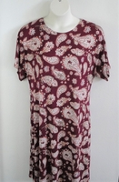 Image Orgetta Nightgown - Plum Paisly Brushed Rayon Knit