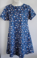 Image Orgetta FLANNEL Nightgown - Royal Blue Dogs