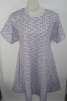 Image Orgetta FLANNEL Nightgown - Purple Hearts/Circles