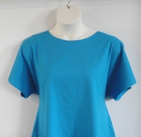 Image Tracie Shirt - Turquoise Blue Cotton Knit