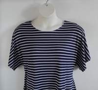 Image Tracie Shirt - Navy Stripe Rayon Knit