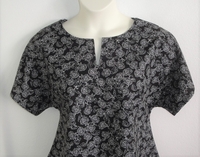 Image Gracie Shirt - Black/White Floral Cotton