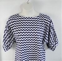 Image Libby Shirt - Navy Chevron Cotton Blend (M, XL & 2X Only)