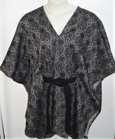 Image Shandra Cape - Black Brocade Rayon Blend