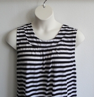 Image Sara Shirt - Black/White Stripe Cotton Knit
