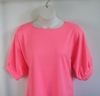 Image Libby Shirt - Neon Pink Rayon Ponte