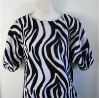 Image Libby Shirt - Black/White Zebra FLEECE