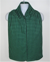 Image Adult Bib/Dinner Scarf - Seniors, Nursing Home, Handicap - Green/Black Check