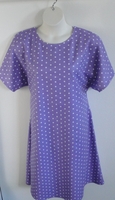 Image Orgetta FLANNEL Nightgown - Purple Dot