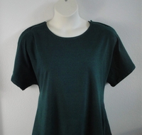 Image SECOND - Tracie Shirt - Forrest Green Cotton Knit - (Size XL ONLY)