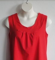 Image SECOND--Sara Shirt - Red Cotton (SIZE 3X ONLY)