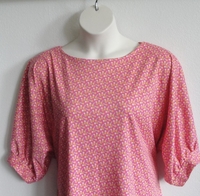 Image CLEARANCE --Libby Shirt - Pink Floral Cotton Blend Knit (XSMALL ONLY)