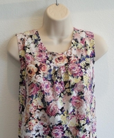 Image CLEARANCE --Sara Shirt - Pink/Navy Floral (SMALL ONLY)