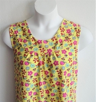 Image CLEARANCE Sara Shirt - Yellow Floral/Bee Poly Knit (Small & Medium only)