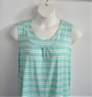 Image SECOND - Sara Shirt - Mint/White Stripe Rayon Knit (SIZE XL ONLY)
