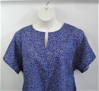 Image Gracie Shirt - Blue Floral Vine