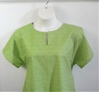 Image Gracie Shirt - Lime Green Calico