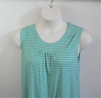 Image Sara Shirt - Mint Green/White Stripe Rayon Knit (S-L)