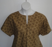 Image CLEARANCE --Gracie Shirt - Gold Leaf Cotton (S & XL ONLY)