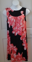 Image CLEARANCE --Shirley Gown - Coral/Black Floral (SMALL ONLY)