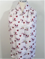 Image Adult Bib/Dinner Scarf - Snoopy Love Notes