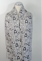 Image Adult Bib/Dinner Scarf - Gray Cats