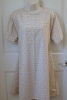 Image CLEARANCE - Orgetta FLANNEL Nightgown -Yellow/Pink Calico (Size Small Only)