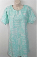 Image Orgetta FLANNEL Nightgown - Aqua Travel (M & XL only)