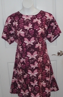 Image CLEARANCE - Orgetta FLANNEL Nightgown - Burgundy Butterfly (Size M Only)