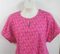 Image SECOND Gracie Shirt - Pink Leaves (Size 2X Only)