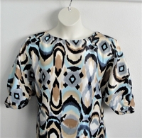 Image Libby Shirt - Black/Tan Abstract Polyester (M, L & XL only)