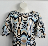 Image Libby Shirt - Black/Tan Abstract Polyester (L only)