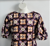 Image Libby Shirt - Purple Floral Abstract Polyester