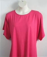 Image SECOND - Tracie Shirt - Bright Pink Lycra Knit (Size 3X ONLY)